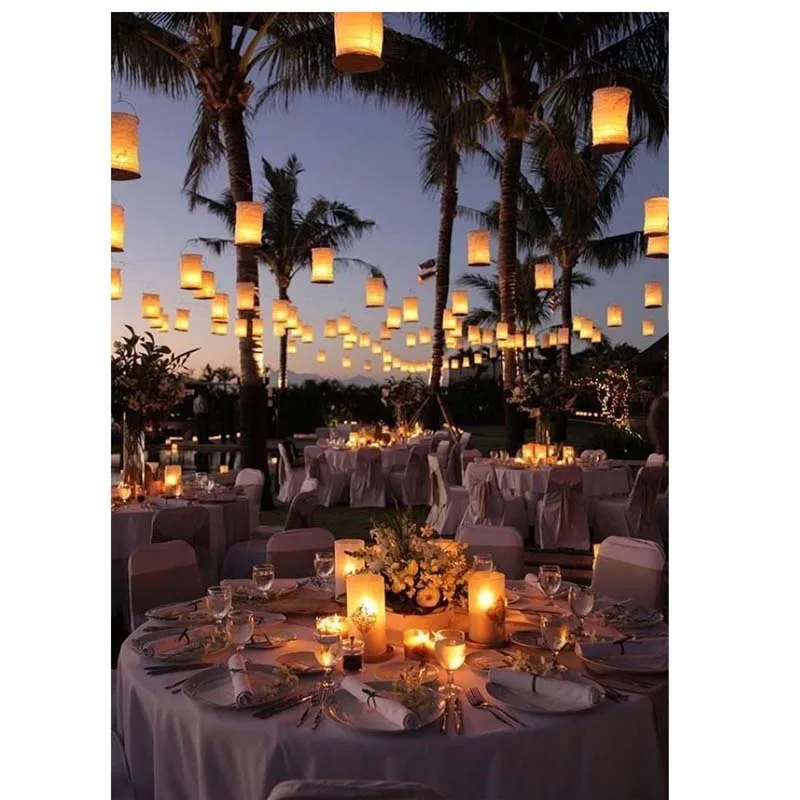 DIY White Straight Paper Lantern with Led Candle Lights Cylindrical Paper Lantern for Weding Xmas Table Outdoor Hanging Decor