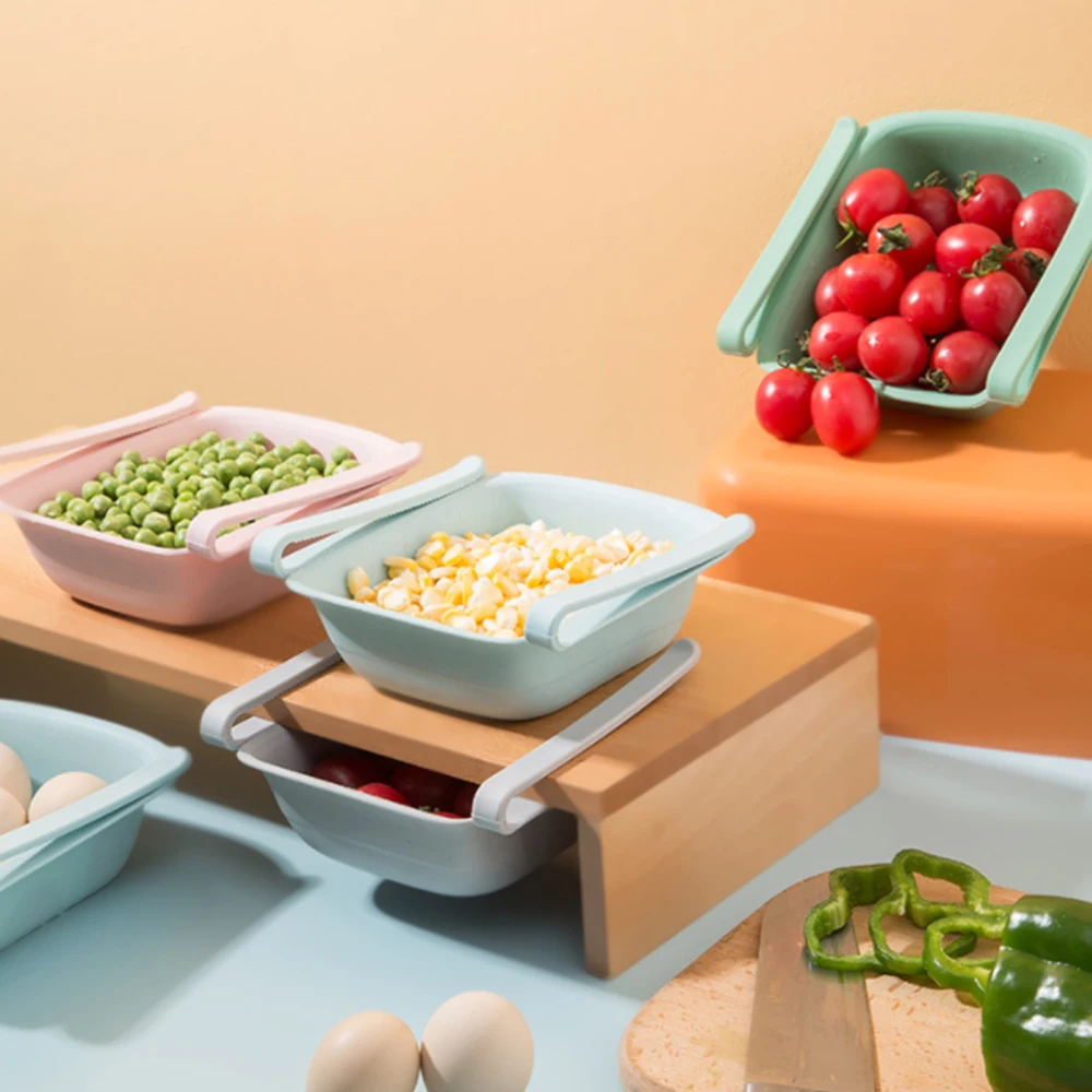 

Refrigerator Organizer Drawer Basket Refrigerator Pull-out Drawers Fresh Spacer Layer Storage Rack