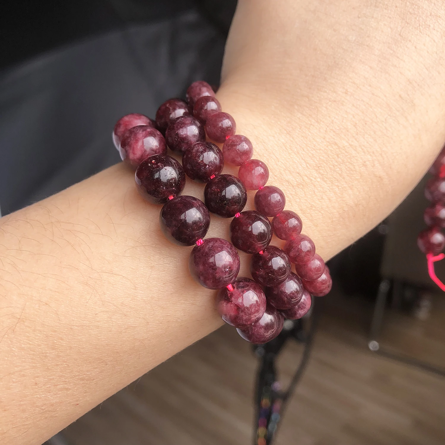 Natural Stone Dark Red Garnet Quartz Round Loose Beads for Jewelry Making Diy Bracelet Accessories 15\'\'Inches Pick Size 6 8 10mm