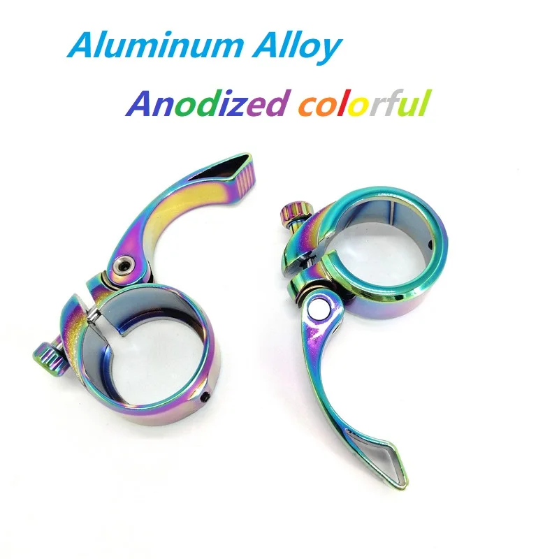 Folding Bike Seatposts Clamps 41mm 40mm K3 BYA412 Sp8 Seat Post Clamp Aluminum Alloy Titanium-Plating Colorful