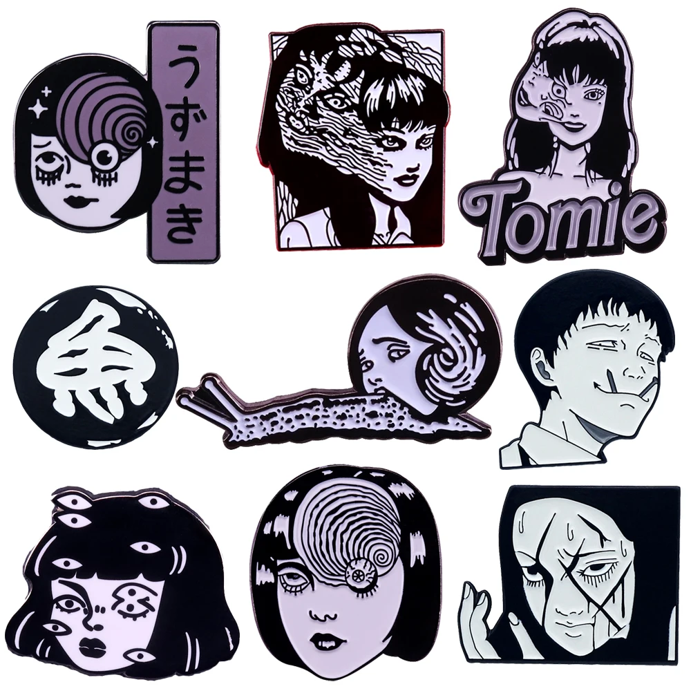 Horror Enamel Pin Anime Pins Badges on Backpack Accessories Jewelry Halloween Manga New Year Gift Brooch