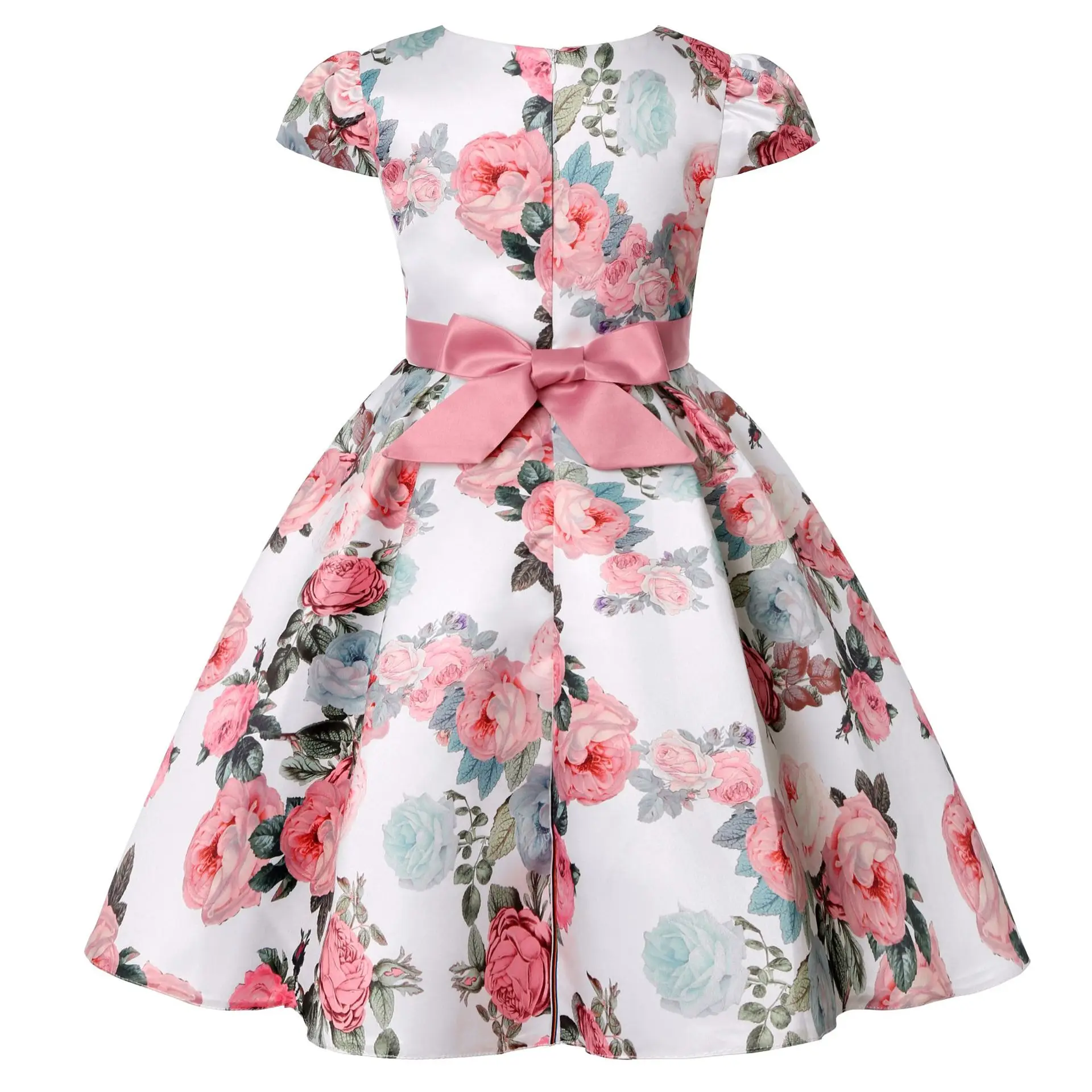 New Girls Kids Flower Elegant Causal Princess Party Dresses Children Clothing Christmas Birthday Wedding Party Baby Girl Dress