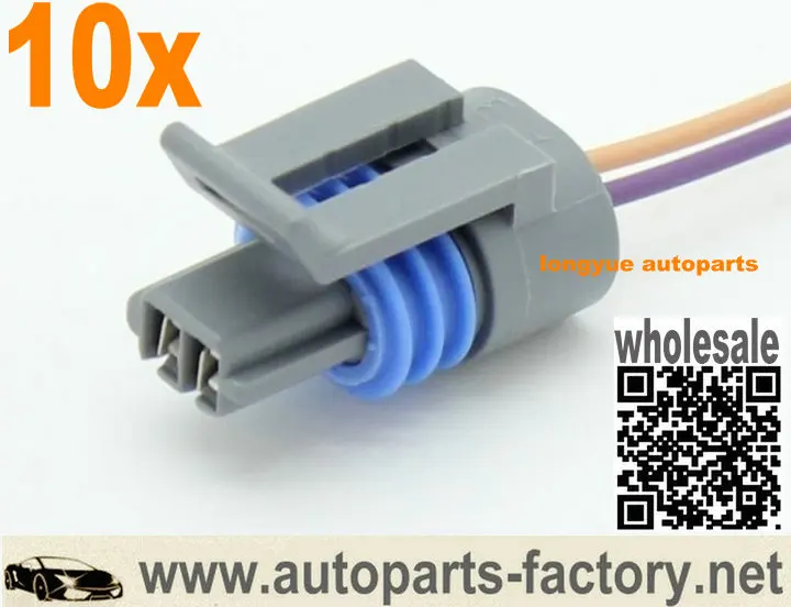 Longyue 10pcs AC Delco (#PT307) Manifold Air Temp MAT Sensor Connector IAT Sensor Pigtail