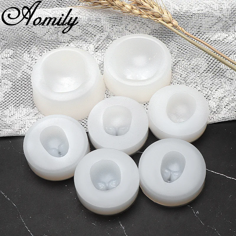 Aomily 10 Styles/Set Exquisite Face Shaped Silicone Molds Standard Proportion Handmade Fondant Cake Sugar Craft Chocolate Molds