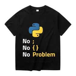 Python-コンピュータープログラミング言語,コードプログラマー,メンズTシャツ,ラウンドネック,シャツの作成