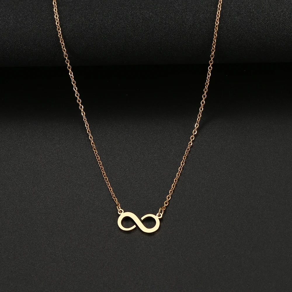 Stainless Steel Necklaces Surrounding Opening Infinity Symbol Pendant Chain Fashion Necklace For Women Jewelry Party Gifts