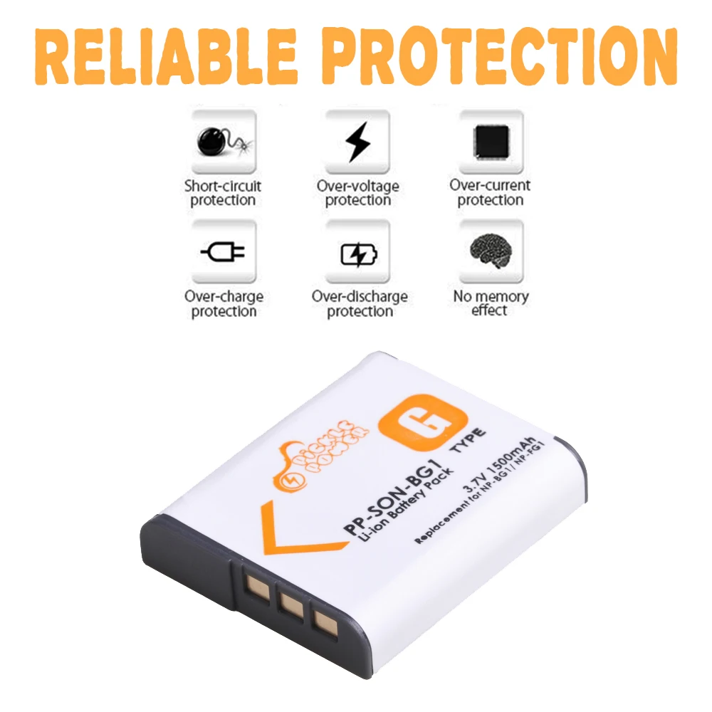 1500mAh NP-BG1 NP-FG1 bateria do Sony cyber-shot DSC-H3 H7 H9 H10 H20 H50 H55 H70 W120 W150 W220