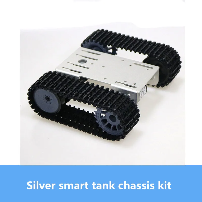 Metal Smart RC Tank Chassis Kit Shock-Absorbing Crawler Robot With 33GB-520 Motor Wireless Controller DIY For Android Toy