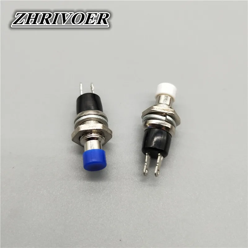 6Pcs PBS-110 Mini Momentary ปุ่มกด NO/NC 7มม.สีแดงสีเหลืองสีเขียวสีฟ้าสีดำสีขาว