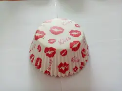 50x Pink Red Heart Valentines Day Christmas Cupcake Liners Muffin Baking Cup Case Tray Holder Wrappers Cake Mold Tool Decoration