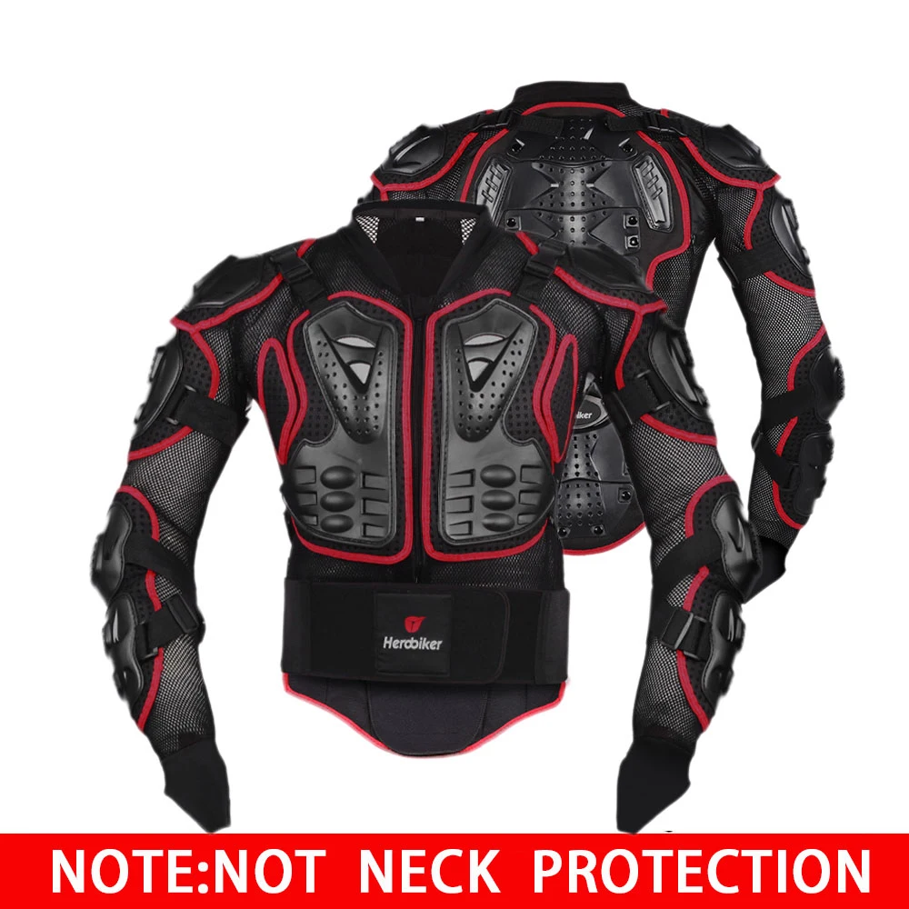 

HEROBIKER Motorcycle Jacket Protective Gear Motocross Protection Moto Jacket Motorcycle Armor Racing Body Armor Red Moto Armor