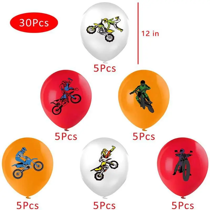 12pcs Dirt Bike Balloons 12