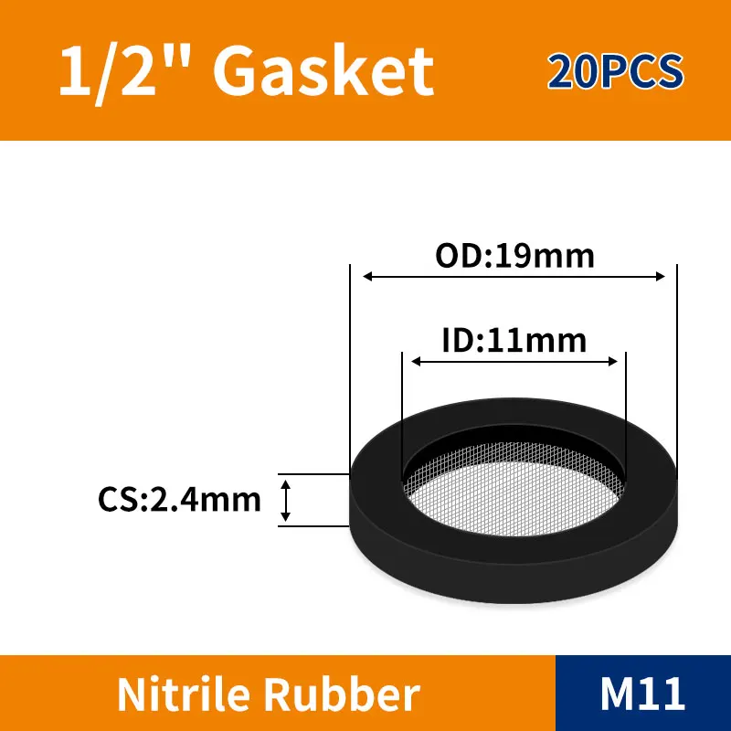 20 sztuk 1/2 "3/4" 1 "gumy silikonowej płaska uszczelka zestaw uszczelniający do kuchni hydraulika kran guma NBR uszczelka zestaw naprawczy