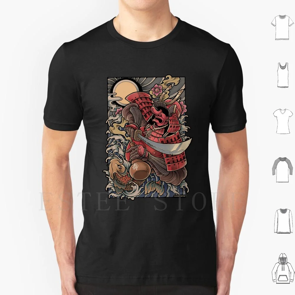 The Drunken T Shirt DIY Big Size 100% Cotton Japan Demon Oni Oni Hannya Illustrator Japan Vector Tattoo Japan Tattoo Japanese