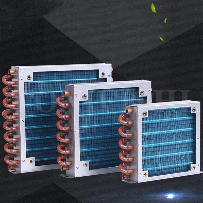 Refrigerator condenser 7mm copper tube aluminum fin small radiator air-cooled water-cooled general cooling cooling