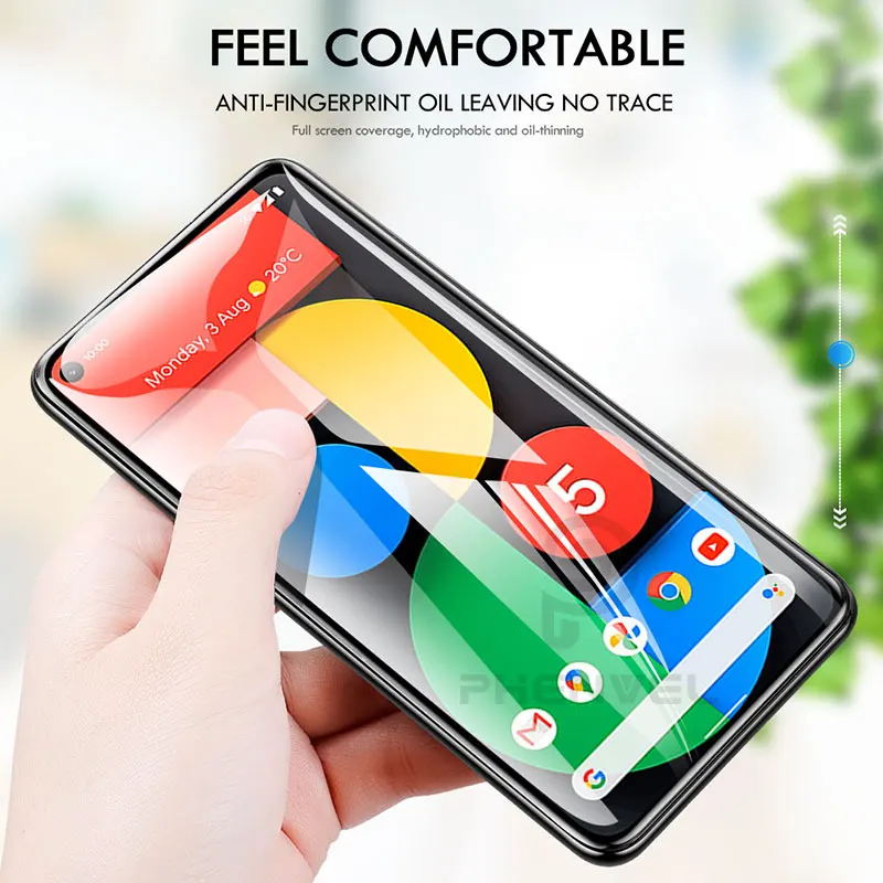 Oleophobic Glass Film For Pixel 5A 6A 5G 4A Screen Protector Full Cover Tempered Glass For Google Pixel 6 7 4 3 3A XL