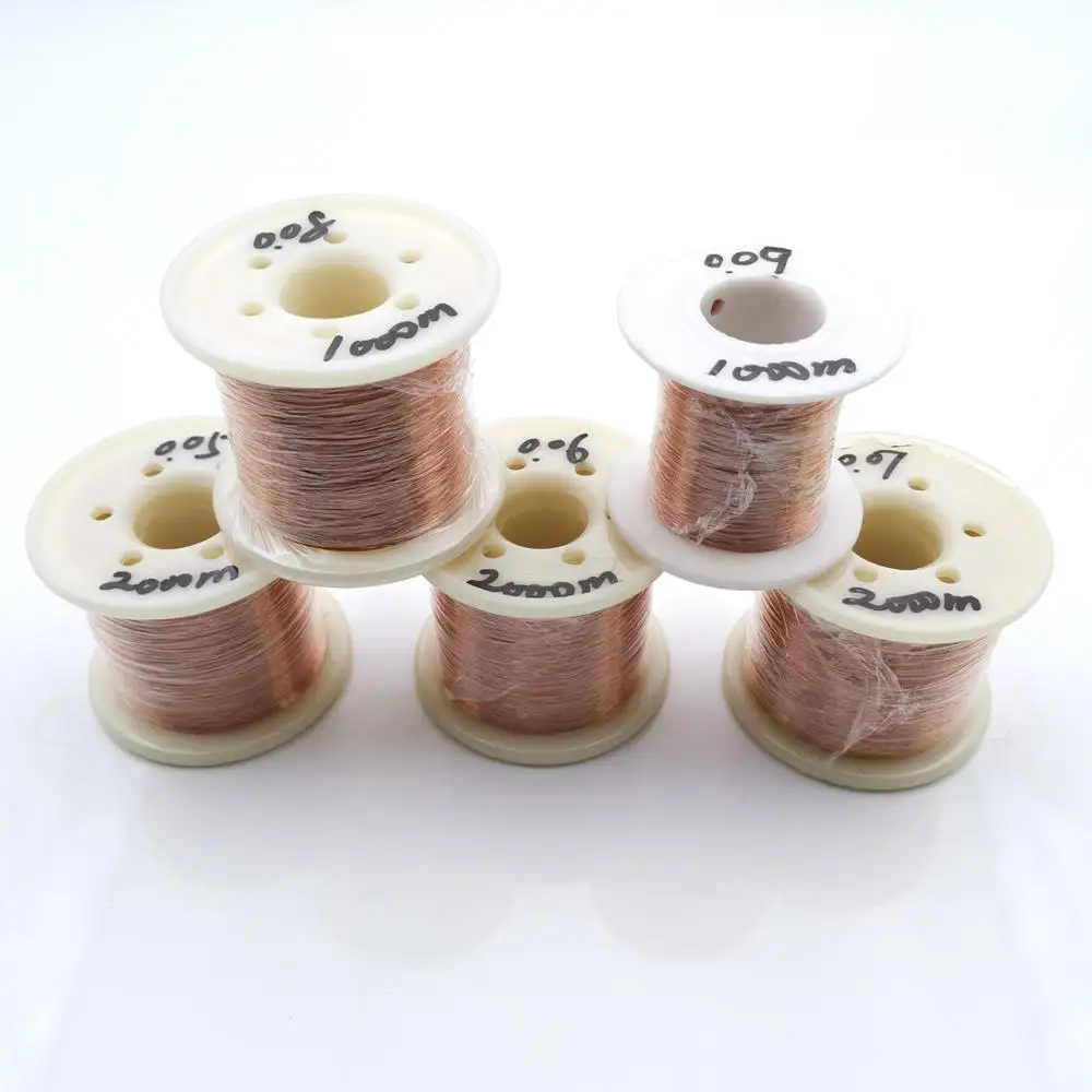 Enameled Copper Wire QA-1/155 Magnet Wire 0.05 0.07 0.1 0.2 0.31 0.4 0.5 0.8 1.0 mm For Motor Magnetic Coil Winding Voice Coil