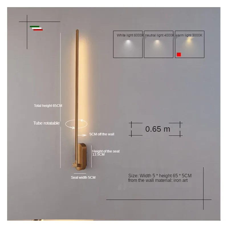 Imagem -06 - Nodic Longa Tira Lâmpadas de Parede Simples e Moderno Sala Estar tv Fundo Decoração da Casa Luz da Parede Criativo Corredor Escada Decoração da Parede Lâmpada