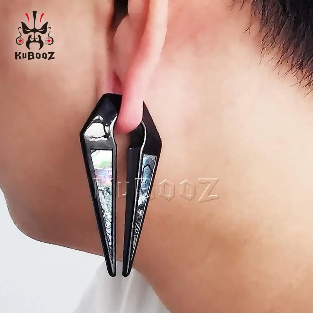 Kubooz Piercing Shell Ear Clip Stainless Steel Gauges Expander Body Jewelry 2PCS
