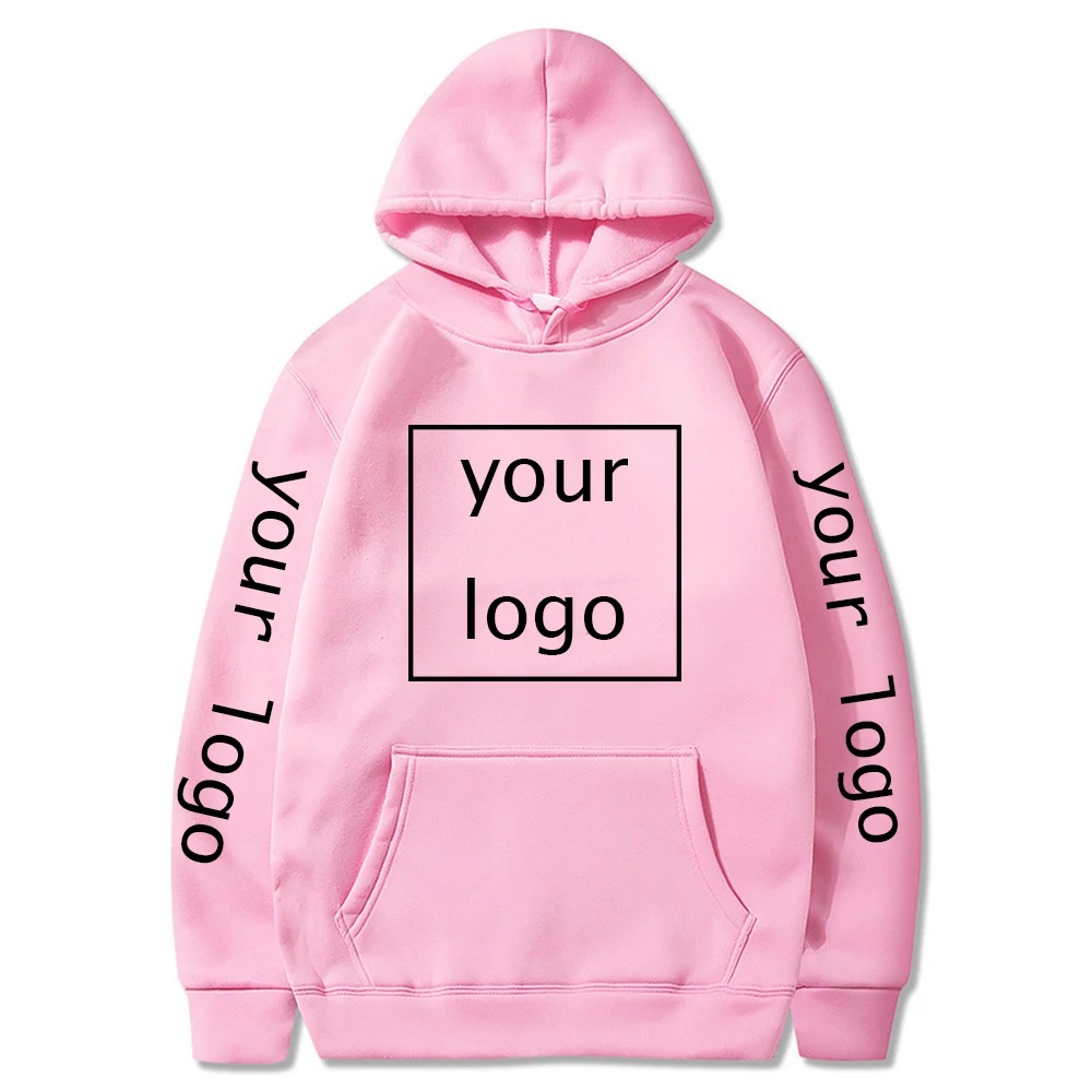 Fashion Diy Logo Image Print Hoodies Korean Style Pocket Pullovers Sport Casual Sweatshirt Casual Clothes Size Xs-4Xl