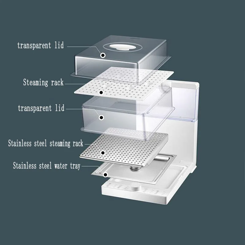 Складной электрический отпариватель для риса, многофункциональная настольная Паровая коробка для морепродуктов
