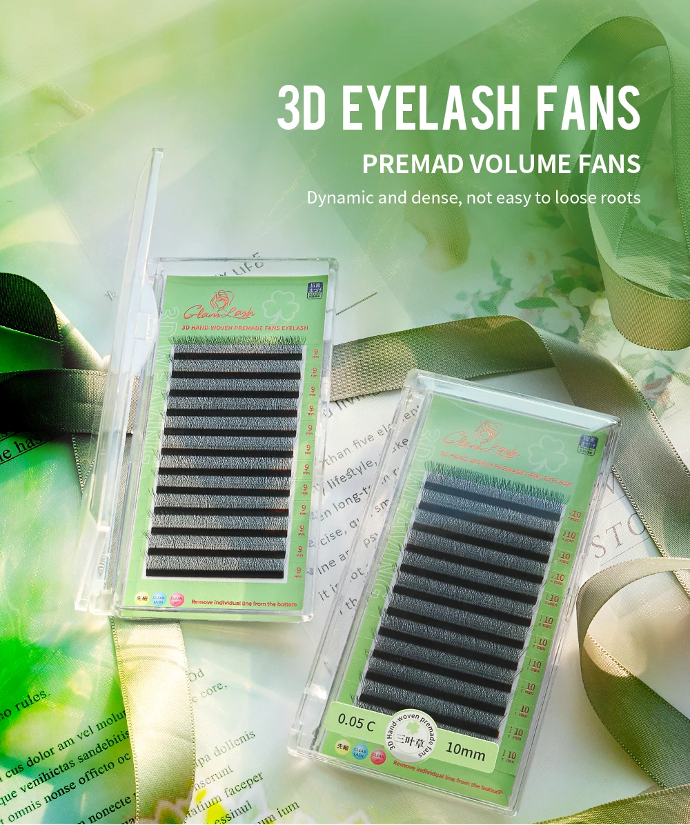 GLAMLASH L/LU/M W-Form Wimpernverlängerung 3D Vorgefertigte Volumen-Fächerwimpern W-Stil YY-Wimpern Faux Nerz-Volumenwimpern Natürliche Wimpern – Detail 1
