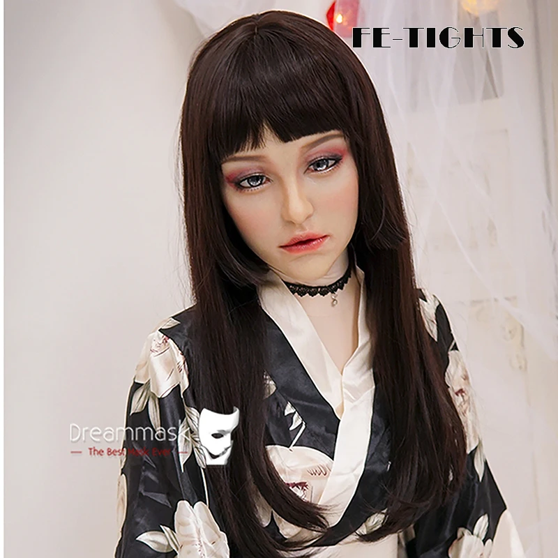 

(M10B)Crossdress Full Head Realistic Silicone Young Girl Transgender Female Cosplay Cross Dressing Mask Aglaia Speical Makeup