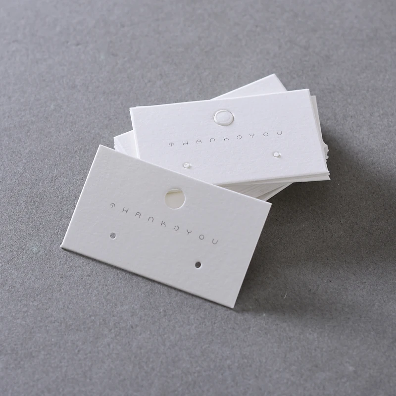 New Hot 350gsm White Cardboard Stock Fashion Jewelry Earrings Dispaly Cards Price Label Tags Handmade DIY Accessories Thank You