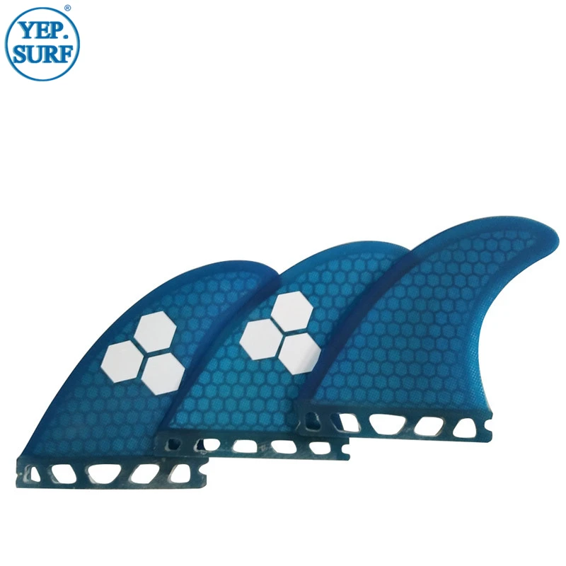 Single Tabs L Surfing Fins Fiberglass Honeycomb Blue Color Fins Customized Fins Surfboard Single Tabs  Fins