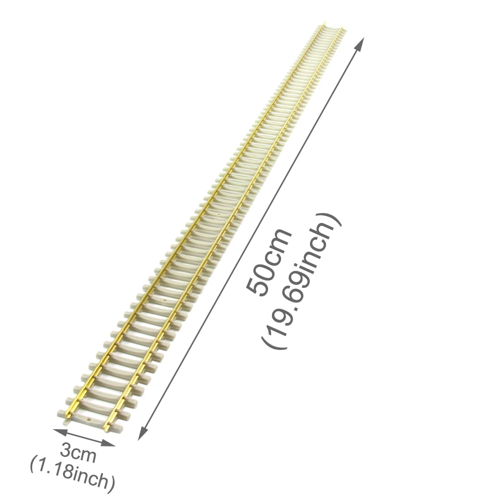 Ho escala 1:87 trilho flexível, 50cm, 5pcs, flexível, de latão, para o modelo ferroviário, hp17ho