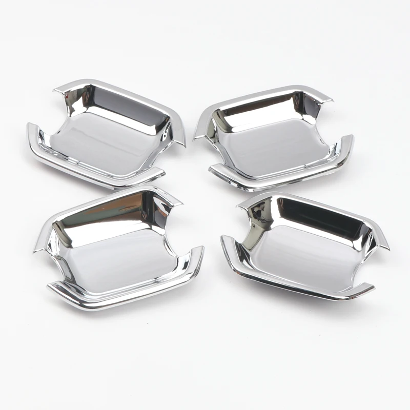 For Mitsubishi Pajero V80 V93 V95 V97 V98 2007-2021 Chrome Exterior Door Handles & Handles Bowls Frame Cover Trim Car Styling