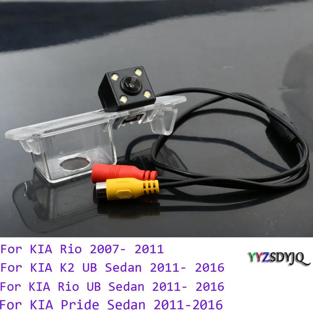 

CCD 4 LED Night Vision car rear view camera for KIA Rio K2 UB Pride Sedan 2007 2008 2009 2010 2011 2012 2013 2014 2015 2016