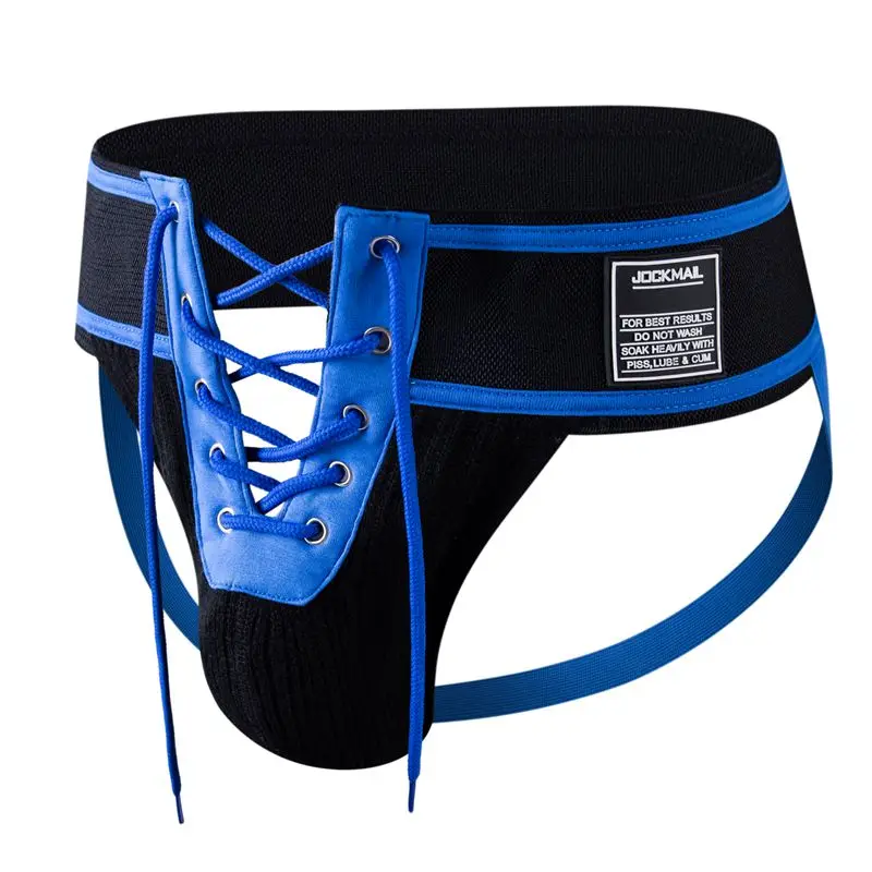 Jockmail-suspensorio sexy para hombre, calzoncillos de algodón con cordones, color verde camuflaje, 3,15 \