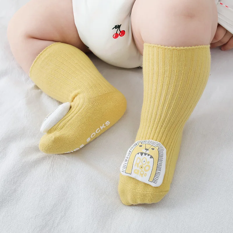 Lawadka Cotton Socks for Newborns Anti Slip Baby Boy Socks Cartoon Infant Floor Socks for Girls Autumn Spring Baby Things 2023