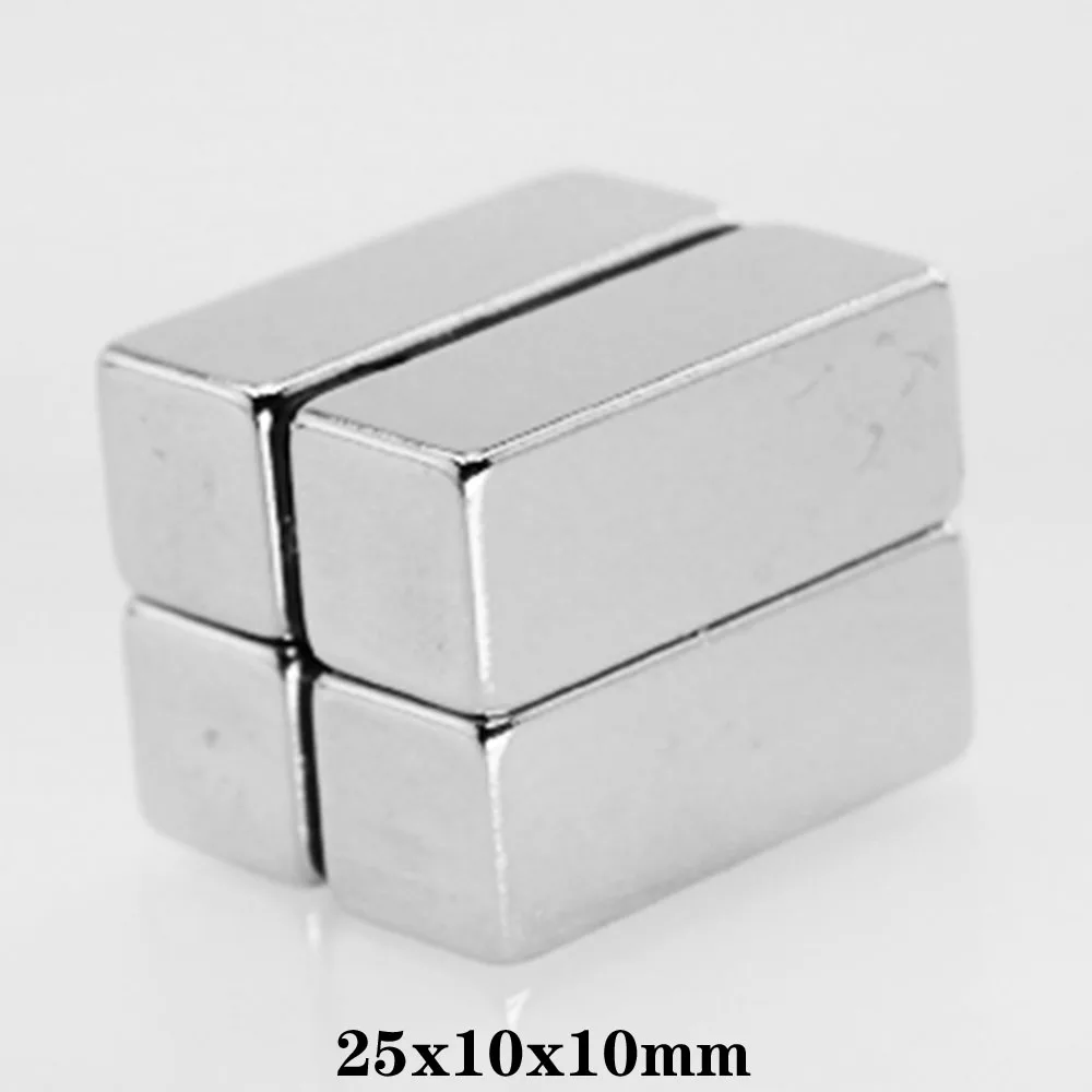 2/5/10/20/25pcs 25x10x10 Rare Earth Magnets 25mmX10mm Block Rectangular Magnetsic 25x10x10mm Permanent Neodymium Magnet 25*10*10