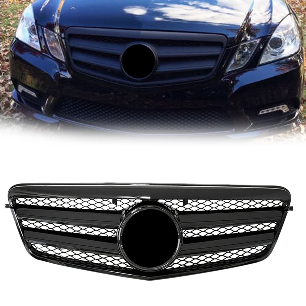 

Car Front Racing Grill Mesh Grille For Mercedes Benz E-Class W212 E250 E300 E350 E500 E550 E63 Sedan 2009 2010 Gloss Black