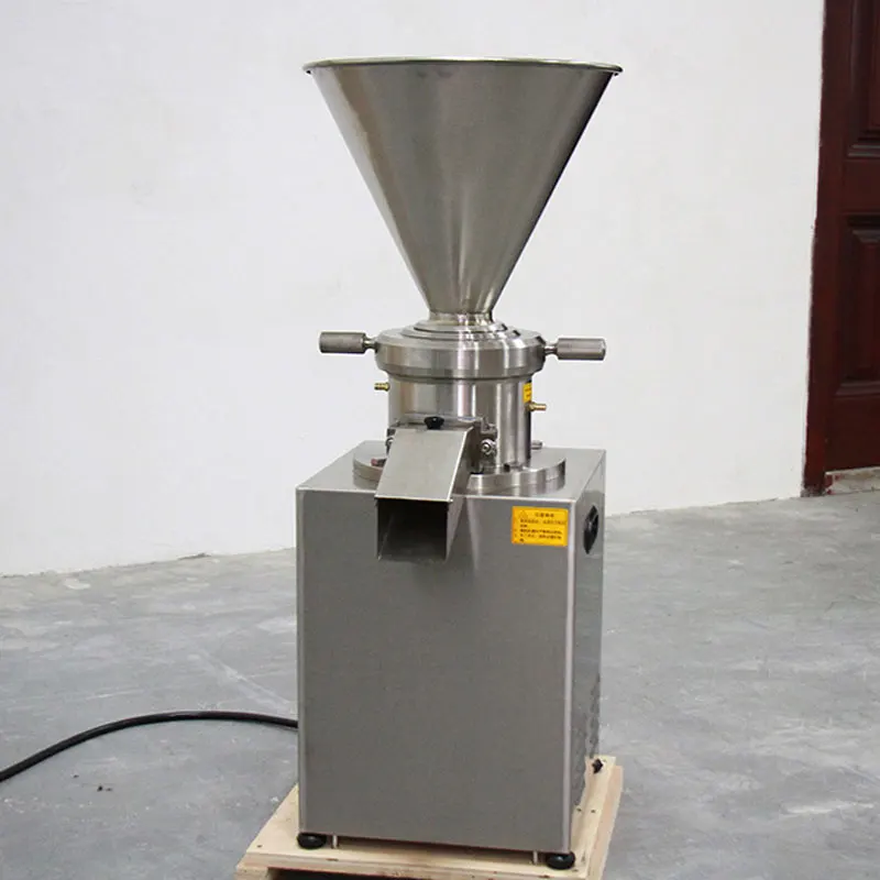 100-500kgs/h Vertical Colloid Mill Commercial Nuts Emulsification Grinding Chocolate Cashew Almond Sesame Peanut Butter Machine