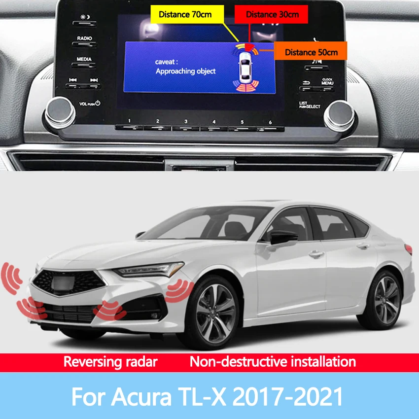 

Car Parking Sensor Reverse Backup Radar 8 Probes Beep Show Distance on Display Sensor Video System For Acura TL-X 2017-2021