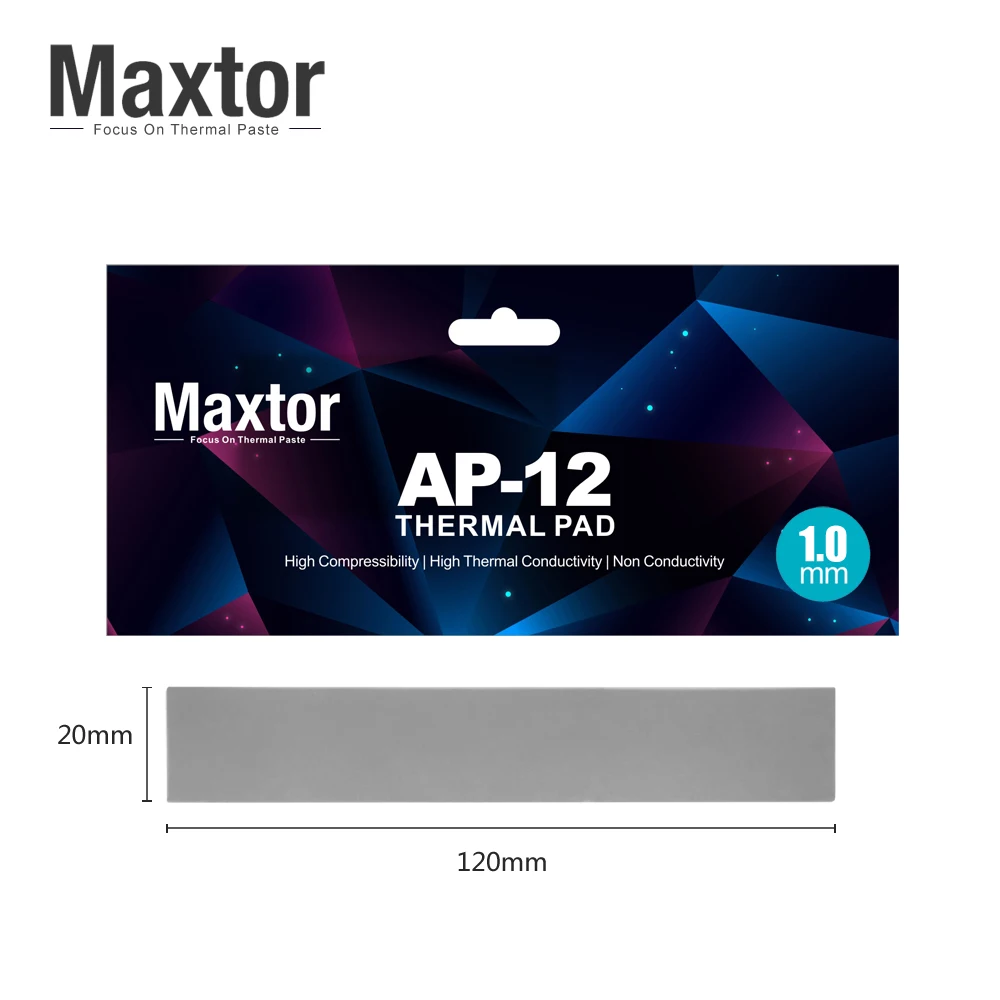 Maxtor AP-12 열 패드 14.8W/mk 높은 열 전도성 열 방출 실리콘 패드 CPU/GPU 실리콘 그리스 냉각 패드 썸네일 4