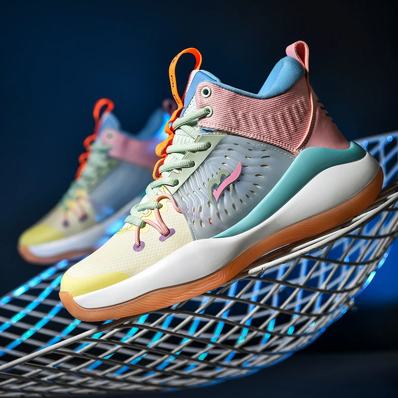 2021 New High Quality Professional Sports Shoes Basketball for Men Women Fashion Colors High Sneakers Men Outdoor Training Boots
