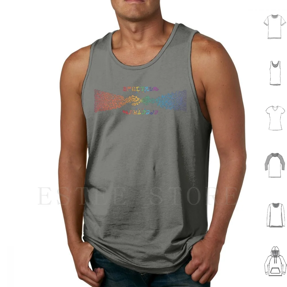 Spectrum Tank Tops Vest Sleeveless Color Colorful Spectrum Color Spectrum Peace Change World Peace Pride Diverse Diversity