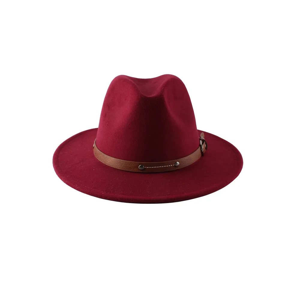 Fedora hat features men\'s hats ladies felt jazz ring buckle accessories Panama Fedora hats шляпаженская