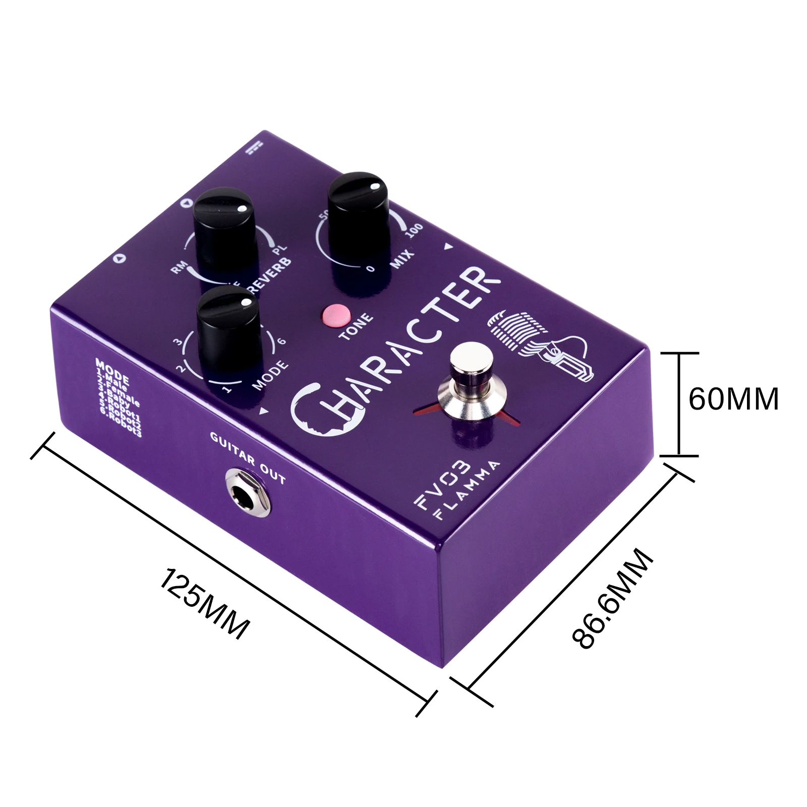 FLAMMA FV03 Character Vocal Effects Processor 6 Character Modes with Reverb Effects 48V Phantom Power