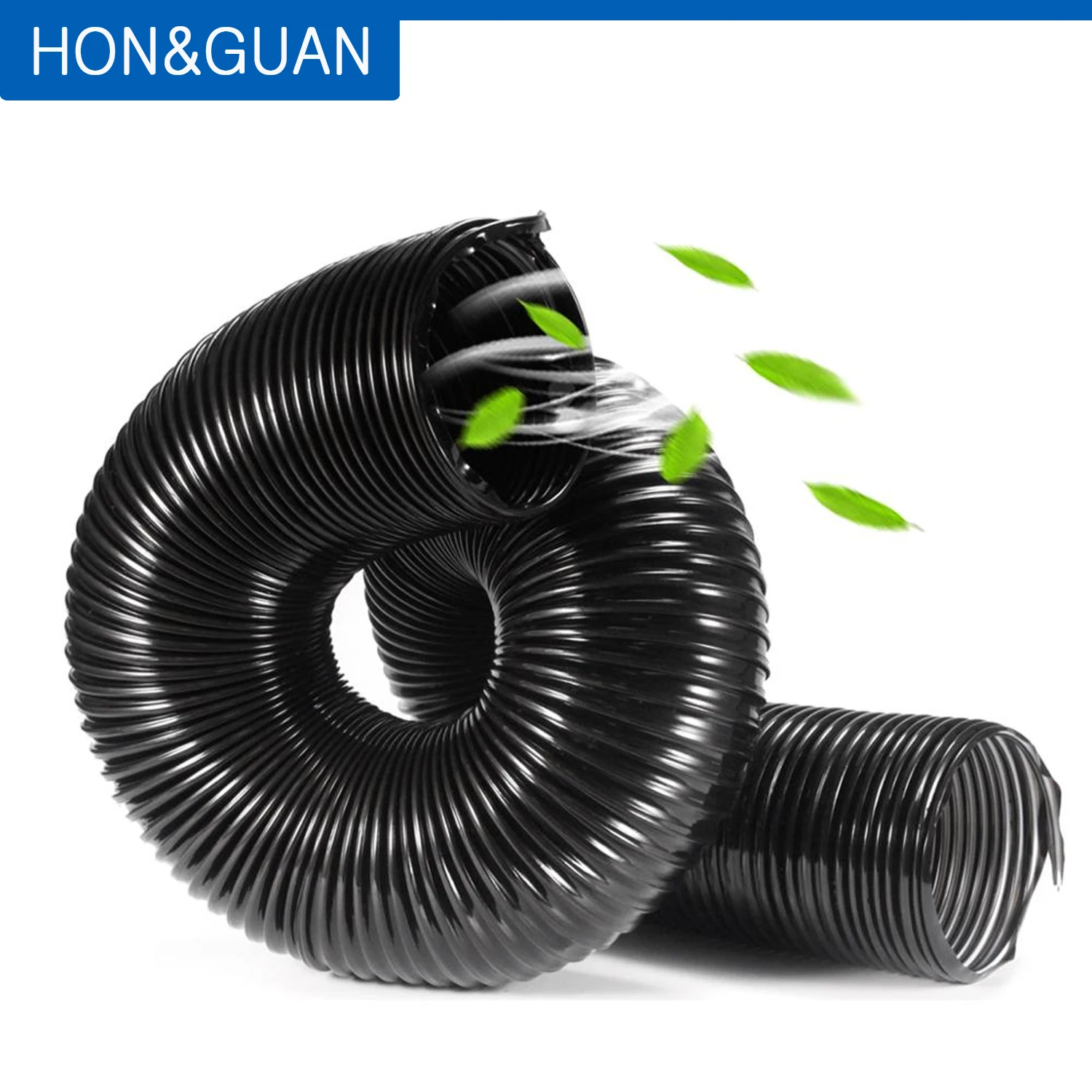 2M Flexible Air Ducting Transparent Hose 100 125 150mm Watertight High Pressure PVC Steel Hose Air Ventilation Pipe for Kitchen