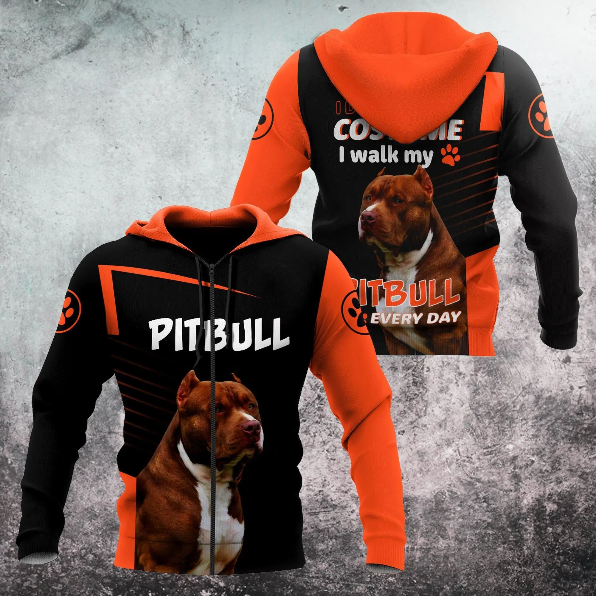 Envío Directo amor Pitbull perro 3D completamente estampado hombres otoño Sudadera con capucha Unisex Casual pulóver ropa de calle chaqueta