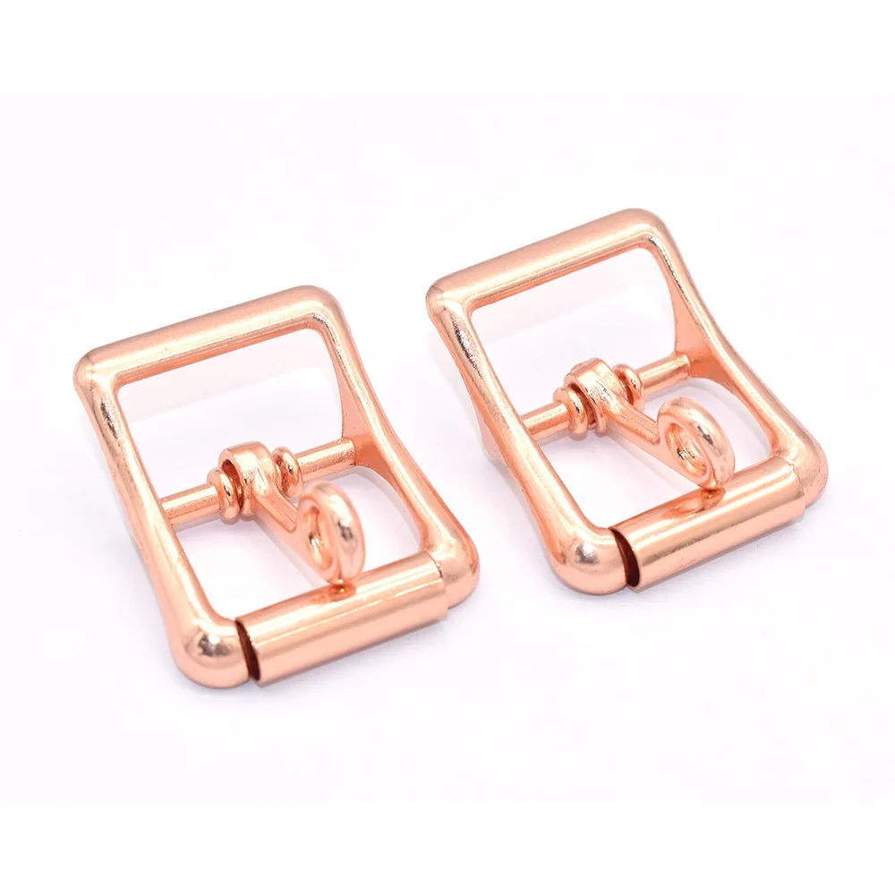 Rose Gold Pin Buckle Leather Belt Buckle Slide Adjuster Buckles Backpack Buckles Locking Pin Roller Buckle For Leather Collar an