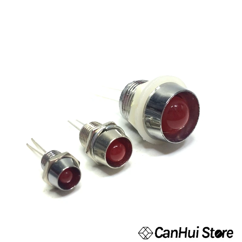 10 p 3mm 5mm 8mm 10mm Chrome Metall LED Halter Lünette Clip Montieren Panel Display Halter für 3mm LEDs Licht-emittierende Diode