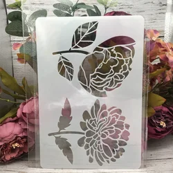 26*17cm Peony Flower DIY Layering Stencils Wall Painting Scrapbook Coloring Embossing Album Decorative Template