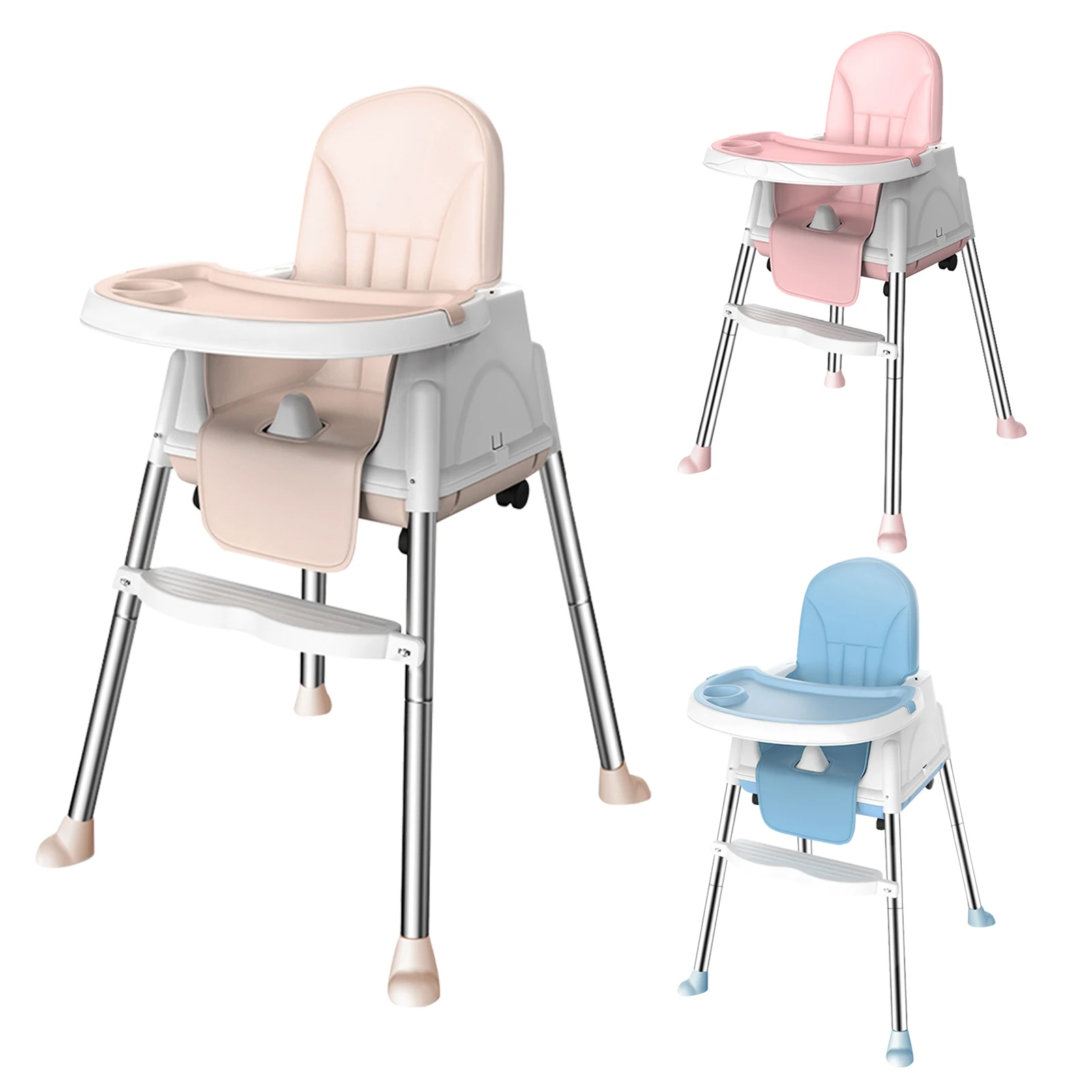 

Portable Baby Seat Baby Dinner Table Baby Dining Chair Height Adjustable High Chair With Feeding Tray For Children