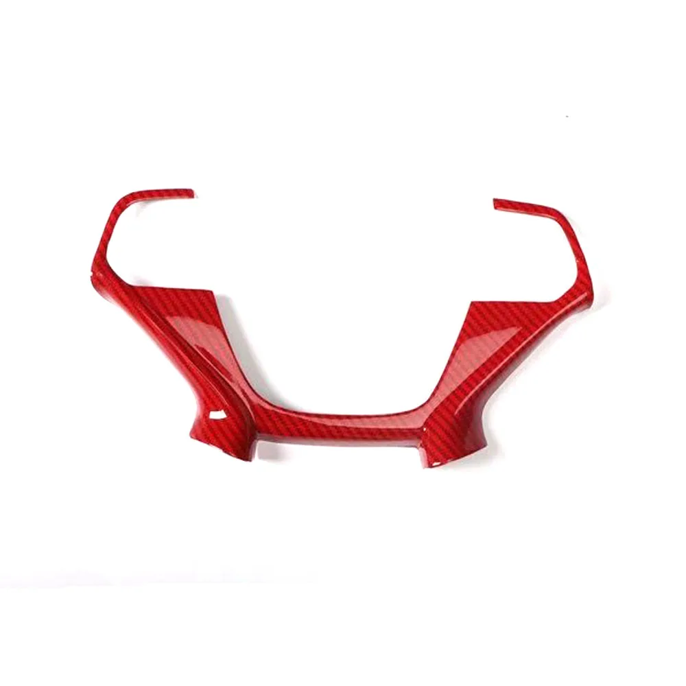 Cubierta de fibra de carbono ABS para volante de coche, molduras decorativas para Hyundai Sonata 9th, 2015-2018